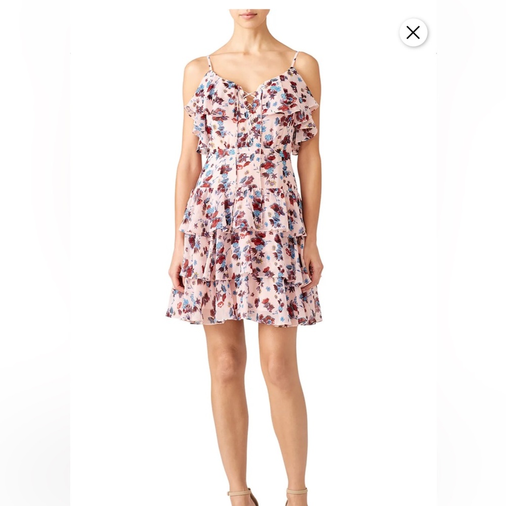 Rebecca Minkoff Marla ruffle tiered dress LARGE